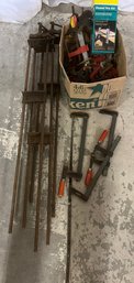 Large Lot Of Shop Clamps
