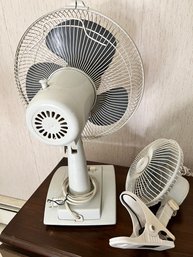 Table Fan, And Clip On Fan