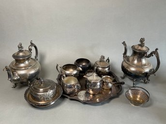 A Collection Of Sterling & Silver Plate