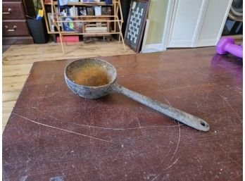 #100 - Antique  Primitive Cast Iron Ladle