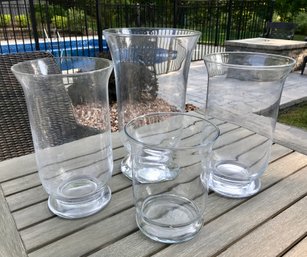 4 Large Hurricane Vases