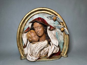 Large Madonna With Child Statue