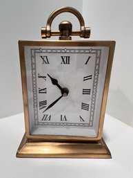 Quartz Case Clock, Gilt Finish