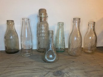 Small Size -name Brand Glass Bottle Lot-welches,armour And More