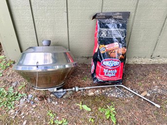 Railing Mount Or Boat Mount Charcoal Grill With New Bag Of Charcoal