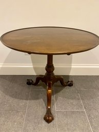 Stickley Circular Side Table With Claw & Ball Feet