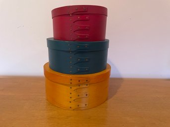 Dyed Wood Nesting Shaker Boxes