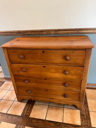 Antique Wooden Dresser With Dovetailed Drawers