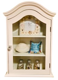 Petite Curio Cabinet With Beach Themed Accessories