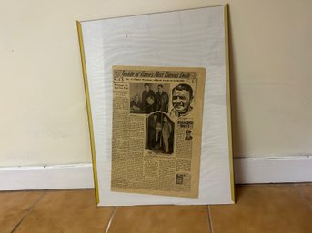 New York Yankees Purchase Of Babe Ruth Newspaper Framed