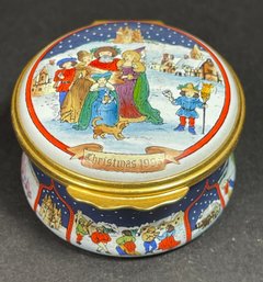 Christmas  Enamel Battersea Patch Box 1995