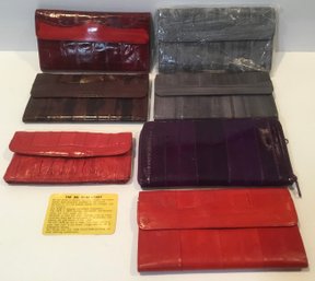 O. 7 EEL Skin Assorted Color Wallets.