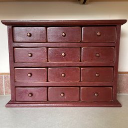 Painted Wood Multi Drawer Storage Cabinet