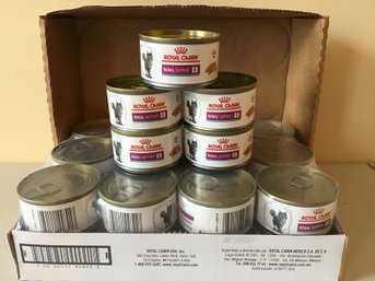 Case Of Unopened Cat Food Plus 5 Single Cans - Royal Canin Renal Support - 29 Cans