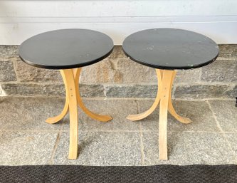 Pair Of Ikea Fornbro Bentwood Side Tables