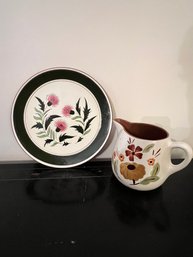 Stangl Pottery, Plate And Pitcher, GREAT Colors, Nice Condition