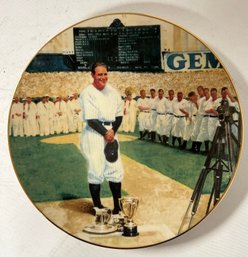 Rocky's Dish Plate 1993 Of  Original Limited Edition Plateno-11023a Lou Gehrig The Luckiest Man             B4