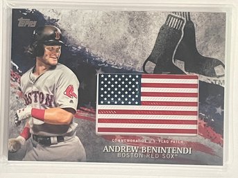 2018 Topps Andrew Benintendi Commemorative U.s. Flag Patch Card #IDML-AE