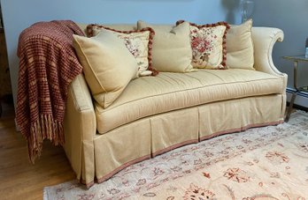 Century Furniture Skirted Roll Arm Sofa