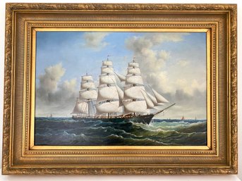 Ship At Sea LARGE Framed Giclee