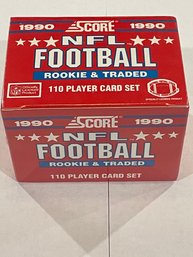 1990 Score NFL Football Rookie And Traded 110 Card Player Set.    Emmitt Smith Rookie & Many More.