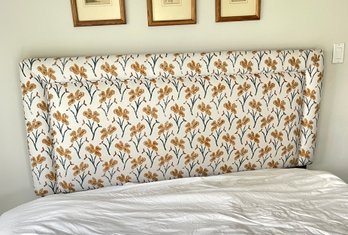 One Kings Lane Collins Padded Headboard In Marigold Floral W/ Frame Included