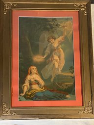 Angel Religious Picture 23x34 Matted Framed