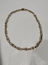 14 Kt Yellow Gold Ankle Bracelet 8'