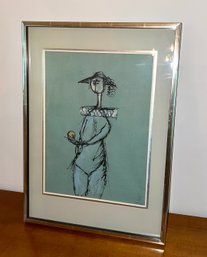 Vintage Abstract Figural Mixed Media By Tom McKnight Dated 1958