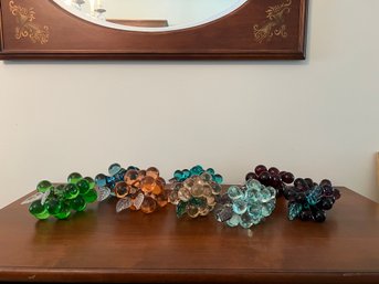 Mid Century Large Group Of Glass Grape Clusters