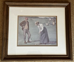 A. B. Frost Man And Woman Golfer