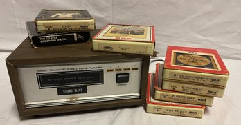 Sound Wave Eight Track Stereo Tape Player And 7 Eight Tracks