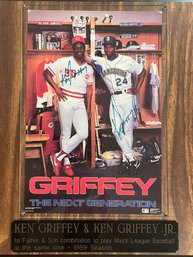 Ken Griffey Sr. And Ken Griffey Jr. Signed Photo.  Dual Autographed Photo.