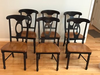 Set Of 6 BRITISH ISLES Oak Chairs By A-AMERICAN