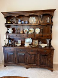 Vintage Antique Hutch With Dovetail Drawers