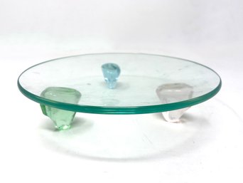 Modern Glass Footed Tray