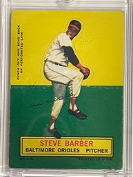 RARE - 1964 Topps Stand Up Card Steve Barber                   Excellent Condition Card