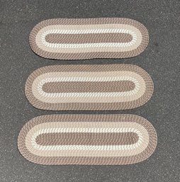 Group Of (3) Oval Braided Rugs