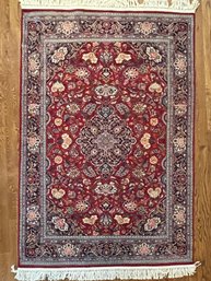 Hand Knotted Wool Carpet - 4 X 6