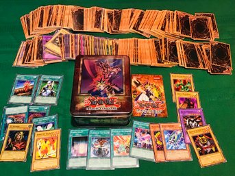 Large Lot Of YU-Gi-OH Cards In Collectible Tin