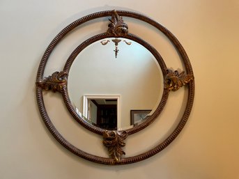 Oversized 46' Round Wall Mirror With Open Work Frame