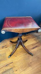 A Vintage Duncan Phyfe Style Leather Top Side Table