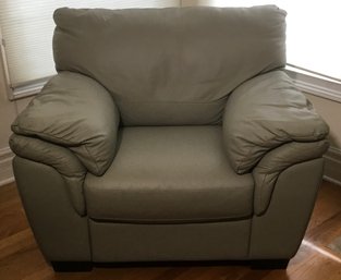 Italsofa Leather Sage, Celadon Large Club Chair