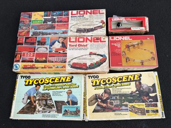 Collection Of Vintage Lionel Train Sets And Tycoscene Layout Boards