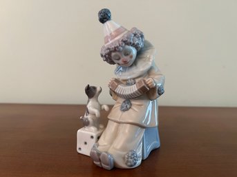 Pierrot With Concertina Lladro Figurine