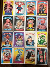 1986 Garbage Pail Kids Sticker Card Lot  All 16 Cards In Picture Are Included In This Lot.  Excel. Cond. Cards