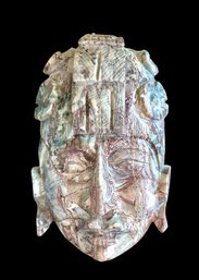 Granite Hand Carved Mayan Face