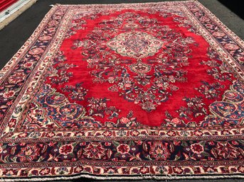 Sarouk Hand Knotted Persian Rug, 9 Feet 4 Inch By 12 Feet 2 Inch