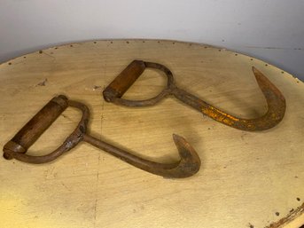 Pair Of Antique Pulp Hooks