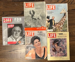 Collection Of 5 Vintage LIFE Magazines